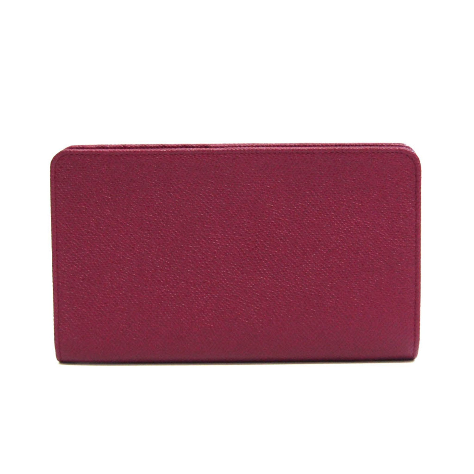 Bvlgari 281715 Women's Leather Phone Wallet Purple,Red Color